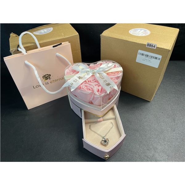 2 Love is Eternal Rose Gift Sets with Pendant Necklace - Brand New