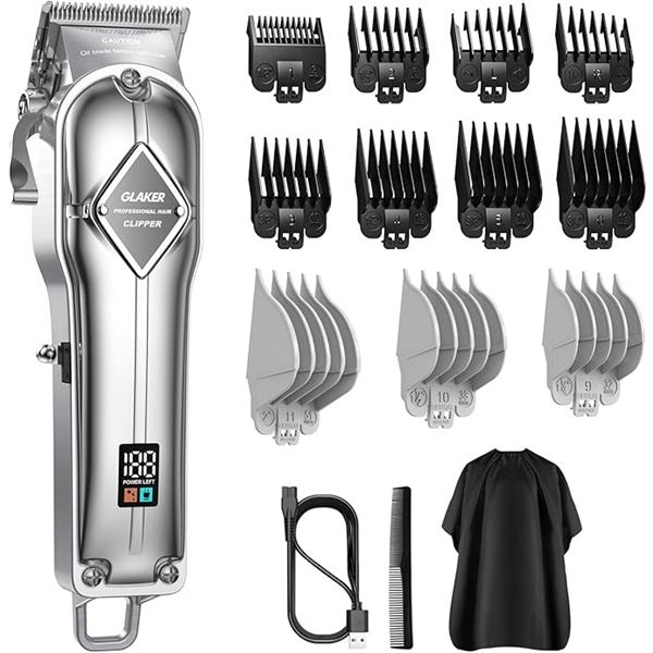 1 Glaker K11S High Performance Pro Hair Clippers for Men w/ LED Display - New Sealed (Damaged Box*)