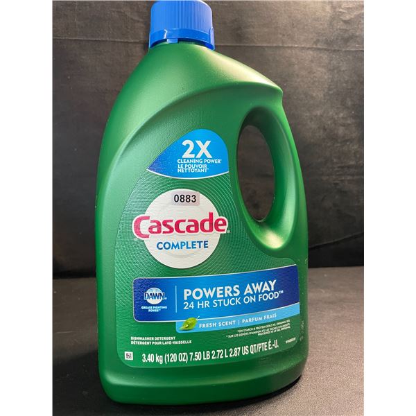 1 Large Jug of Cascade Complete Dishwasher Detergent - Fresh Scent w/ Dawn - 3.40kg - New