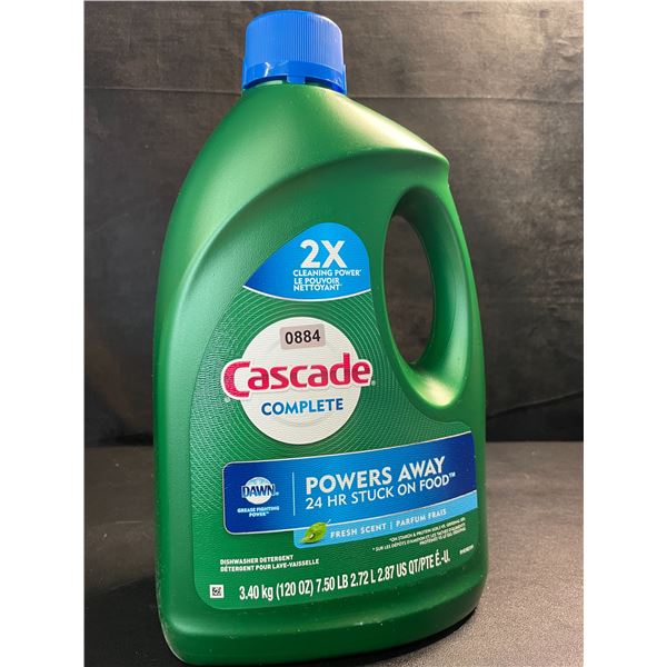 1 Large Jug of Cascade Complete Dishwasher Detergent - Fresh Scent w/ Dawn - 3.40kg - New