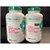 Image 1 : 2 Organika Full Spectrum Plant Enzymes; Helps Break Down Cards/Fat/Protein/Dairy - 260 Vcaps Each
