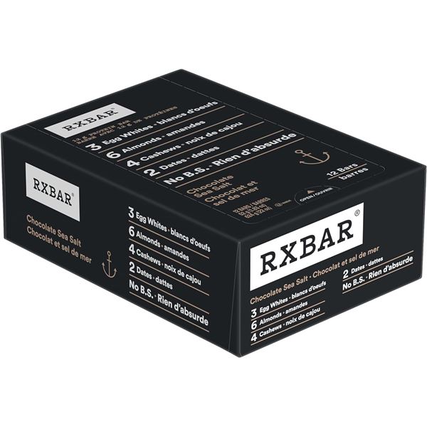 1 Box of RXBAR Protein Bars - Chocolate Sea Salt - 12 Bars x 52g - New (BB: SEP 17/2025)