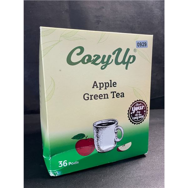 1 Box of CozyUp Apple Green Tea Keurig K-Cup Pods - 36 Pods - BB: NOV/2025 - New