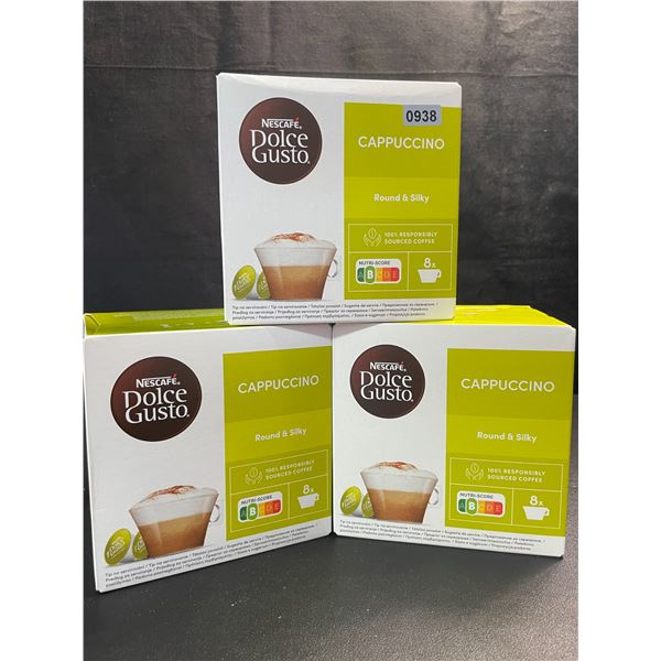 3 Boxes of Nescafe Dolce Gusto Cappuccino Pods - 8x Per Box - New
