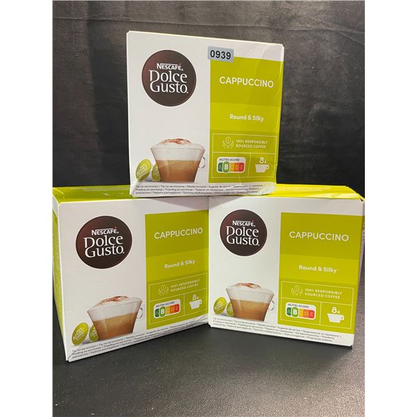 3 Boxes of Nescafe Dolce Gusto Cappuccino Pods - 8x Per Box - New
