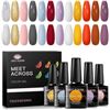 Image 1 : 12PC Gel Nail Polish Set - Assorted Colours - New Sealed