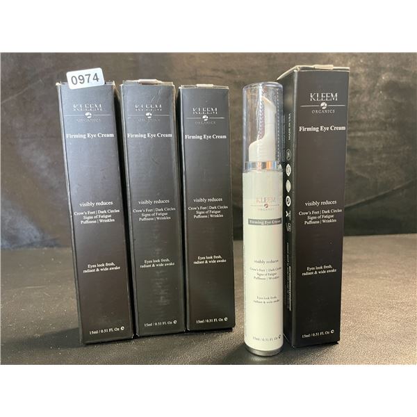 4 Kleem Organics Firming Eye Creams - Reduces Puffiness, Wrinkles, Dark Circles - 15ml - New	0.00 Y