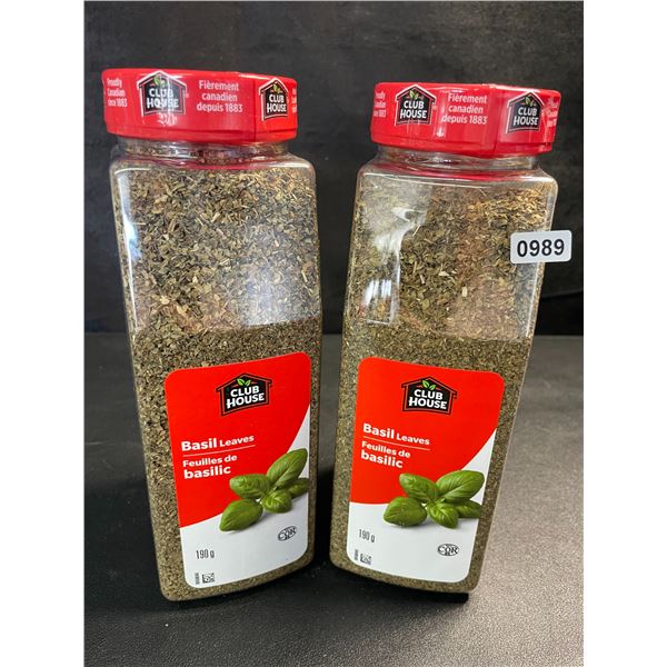 2 Club House Basil Leaves - Large 190g Containers - New
