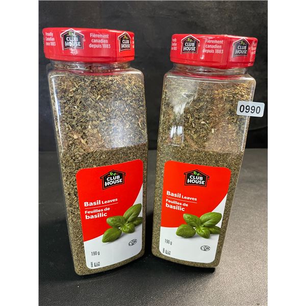 2 Club House Basil Leaves - Large 190g Containers - New