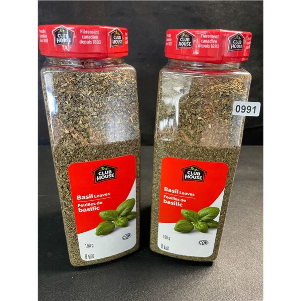2 Club House Basil Leaves - Large 190g Containers - New