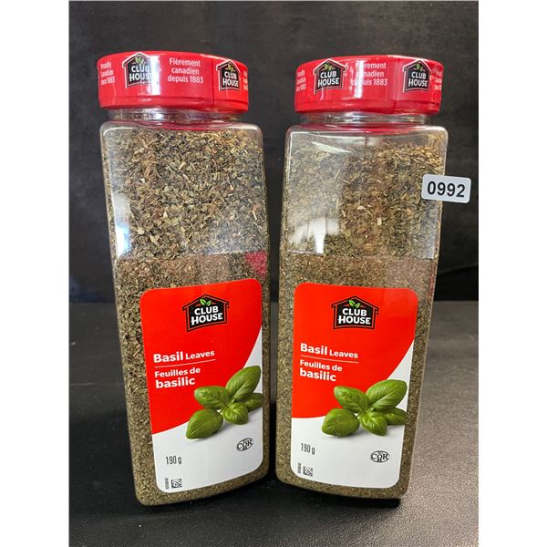 2 Club House Basil Leaves - Large 190g Containers - New