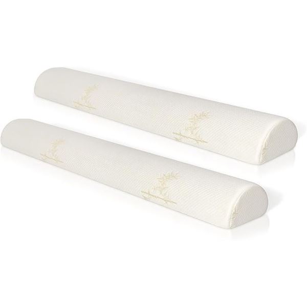 Milliard Bed Bumper (2-Pack) Toddler Foam Bed Rails w/ Bamboo Covers - Non-Slip - 52" Length - New