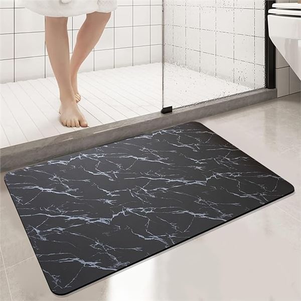 1 Bath Mat - Diatomaceous Earth Bath Mat; Non-Slip/Quick-Dry Super Absorbent; Lrg 23.6 x 15.7" - New