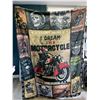 Image 2 : 1 Motorcycle Design Plush Blanket/Gift for Men - Large 80" x 60" Blanket Size - New Sealed