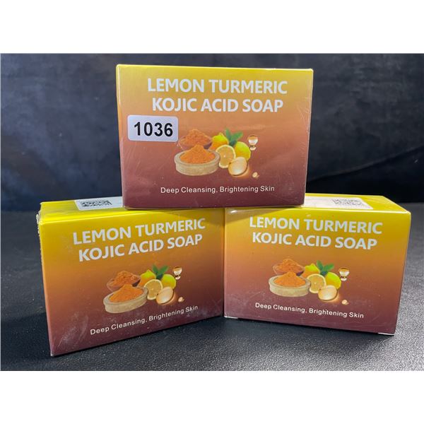 3 Lemon Tumeric Kojic Acid Soaps - New