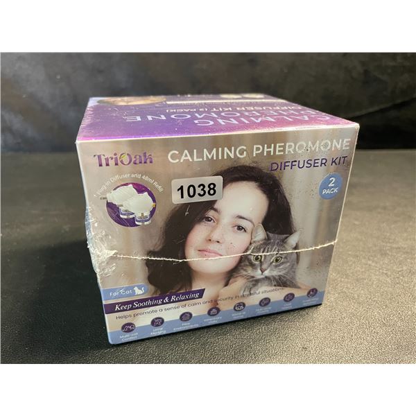 1 TriOak Cat Calming Pheromone Diffuser Kit (2pack) Cat Anxiety/Stress Calming Diffuser Kit; New