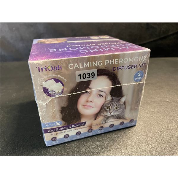 1 TriOak Cat Calming Pheromone Diffuser Kit (2pack) Cat Anxiety/Stress Calming Diffuser Kit; New