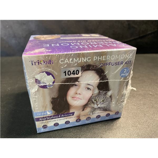 1 TriOak Cat Calming Pheromone Diffuser Kit (2pack) Cat Anxiety/Stress Calming Diffuser Kit; New