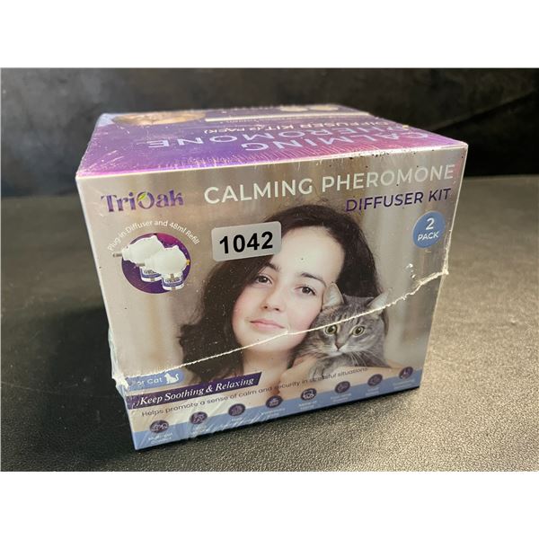 1 TriOak Cat Calming Pheromone Diffuser Kit (2pack) Cat Anxiety/Stress Calming Diffuser Kit; New