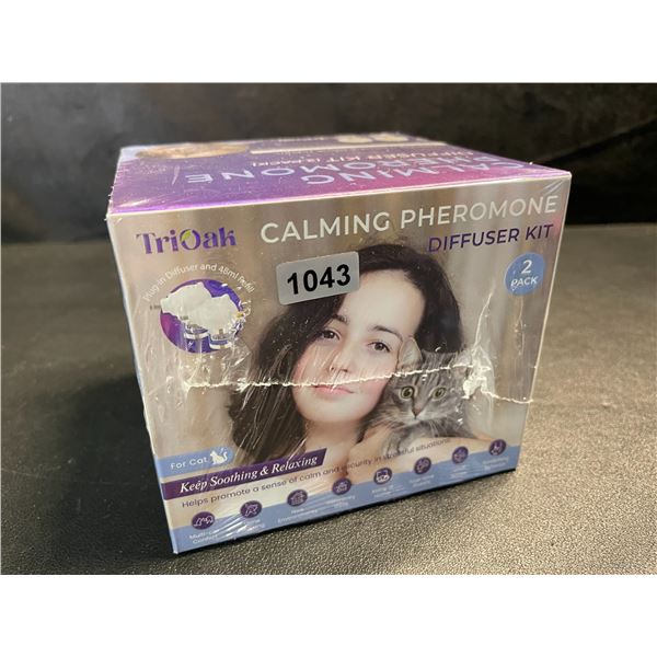 1 TriOak Cat Calming Pheromone Diffuser Kit (2pack) Cat Anxiety/Stress Calming Diffuser Kit; New