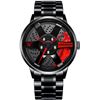 Image 1 : 1 BOYADKA Stainless Steel Men's Watch - Car Sports Wheel/Design for Car Enthusiasts - Brand New!