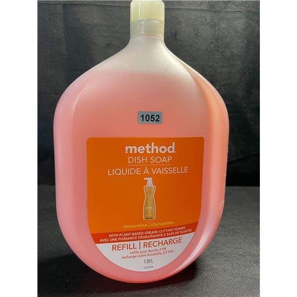 1 Method Liquid Dish Soap Refill - Large 1.59L Size - Clementine - New