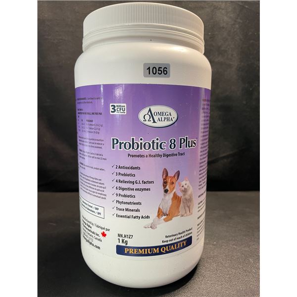 1 Omega Alpha Probiotic 8 Plus; Pet Probiotic for Healthy Digestion in Dogs & Cats - 1KG - New