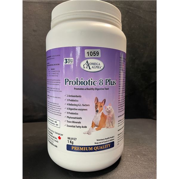 1 Omega Alpha Probiotic 8 Plus; Pet Probiotic for Healthy Digestion in Dogs & Cats - 1KG - New