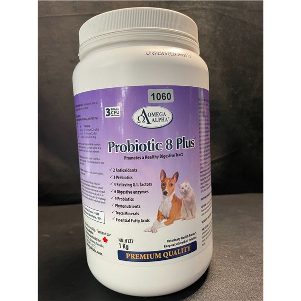 1 Omega Alpha Probiotic 8 Plus; Pet Probiotic for Healthy Digestion in Dogs & Cats - 1KG - New