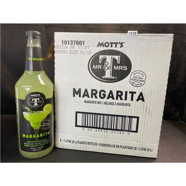 1 Case of 6 x 1L Bottles of MOTT'S Margarita Mix - New (BB: AUG 19/2025)