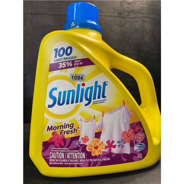 1 Large Jug of Sunlight Morning Fresh Liquid Laundry Detergent - 4.0L/100 Loads - New