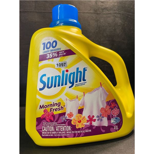 1 Large Jug of Sunlight Morning Fresh Liquid Laundry Detergent - 4.0L/100 Loads - New