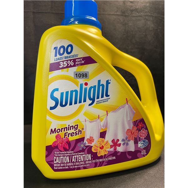 1 Large Jug of Sunlight Morning Fresh Liquid Laundry Detergent - 4.0L/100 Loads - New