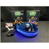 Image 1 : 2 LED Rainproof 3 Mode Dog Collars Size Medium Blue - New