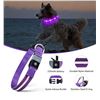 Image 3 : 2 LED Rainproof 3 Mode Dog Collars Size Medium Purple - New