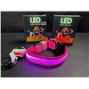 Image 1 : 2 LED Rainproof 3 Mode Dog Collars Size Small Pink - New