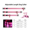 Image 4 : 2 LED Rainproof 3 Mode Dog Collars Size Small Pink - New