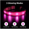 Image 4 : 2 LED Rainproof 3 Mode Dog Collars Size Small Pink - New