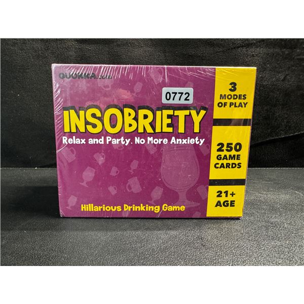 1 Insobriety Hilarious Adult Party Drinking Game - New