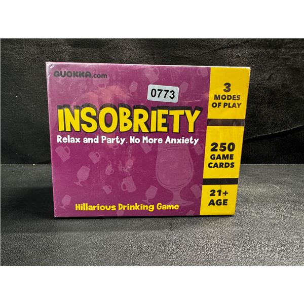 1 Insobriety Hilarious Adult Party Drinking Game - New