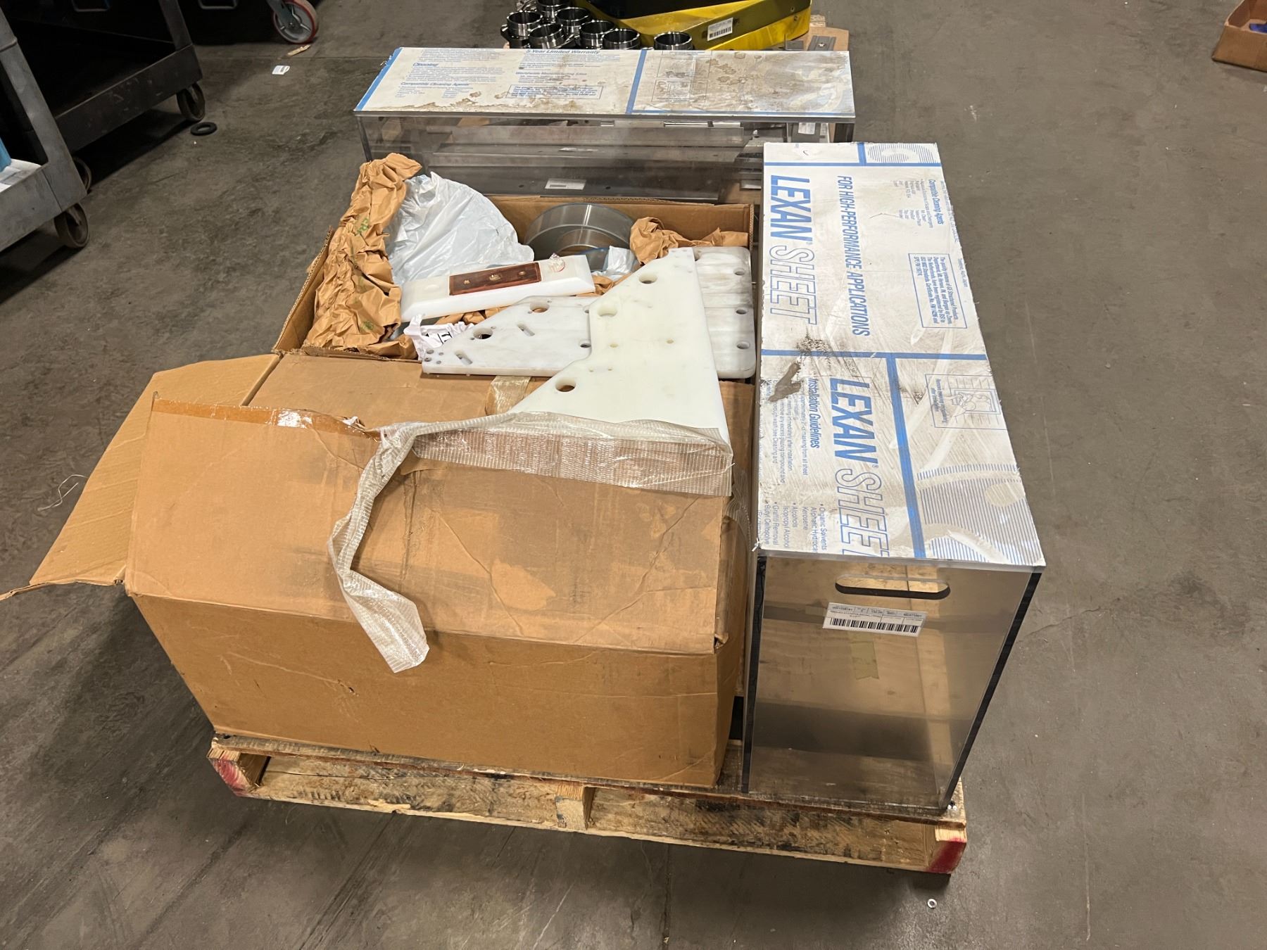 Lot of (2) Lexan Boxes plus Misc. Plastic Items