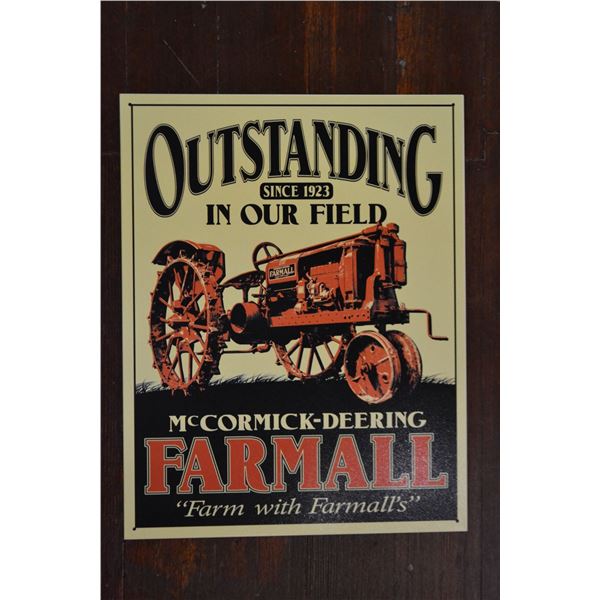 McCormick Deering Farmall 12.5in x 16in Tin Sign