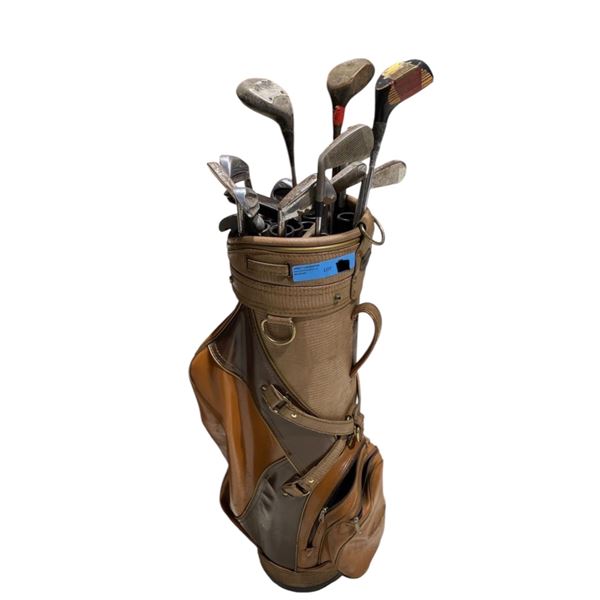 Lot of Golf Clubs and Bag