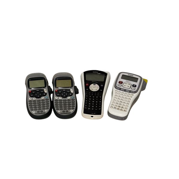 Group of 4 Label Makers (Brother - Dymo)