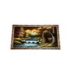 Image 1 : Vintage Landscape Painting on Black Velvet (Aprox 40" x 26") Hand Carved Wooden Mexican Frame