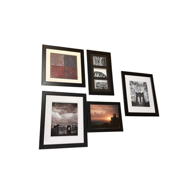 Group of 5 Framed Pieces of Art (Photos/Artwork)