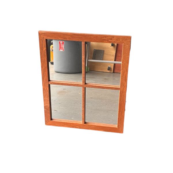 Wooden Split Frame Mirror (Aprox 23" x 18.5")