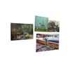 Image 1 : Group of 4 Unframed Art Pieces (Assorted Sizes)