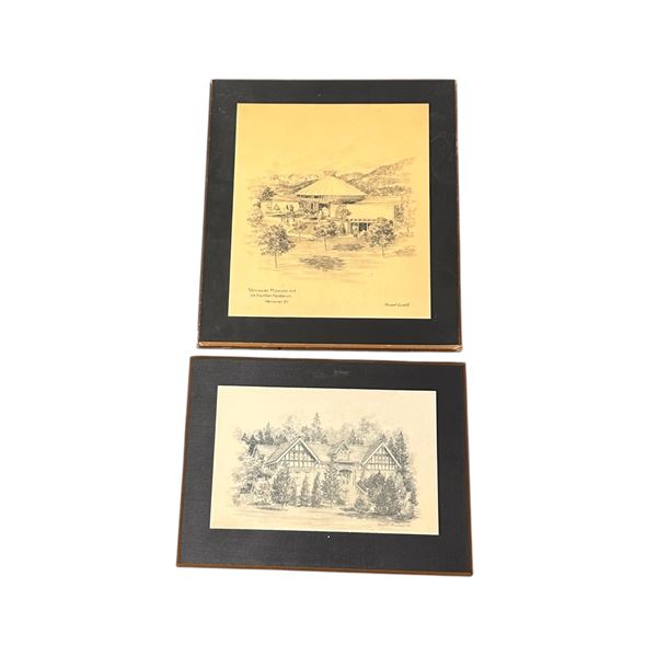 Group of 2 Edward Goodall Wooden Art Plaques (Assorted Sizes)