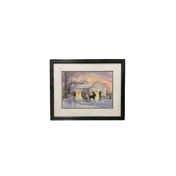 Framed Walter Campbell Print 1993 (Aprox 26.5" x 22")